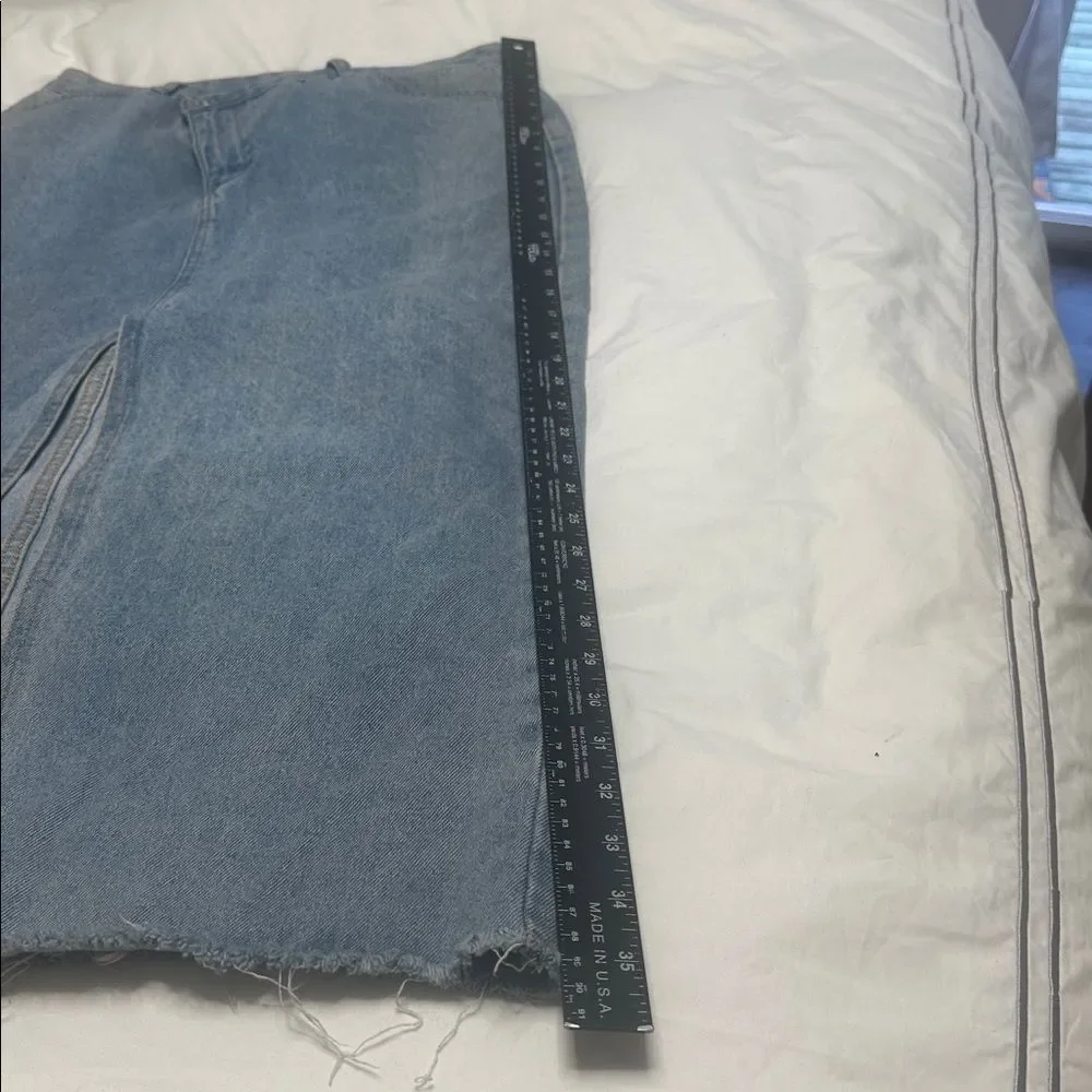 Denim asymmetrical at zipper maxi skirt - Picture 8 of 8